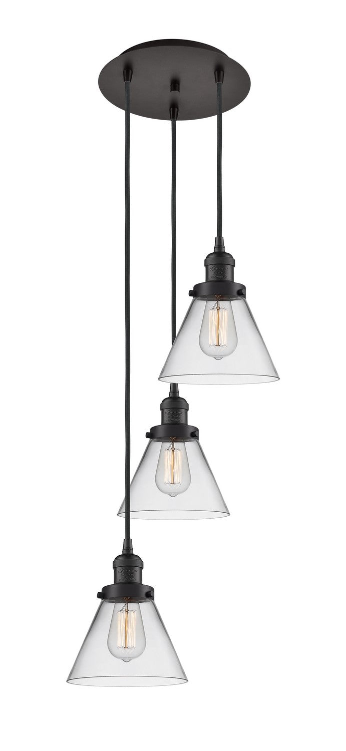 Innovations 113F-3P-OB-G42 Three Light Pendant, Oil Rubbed Bronze