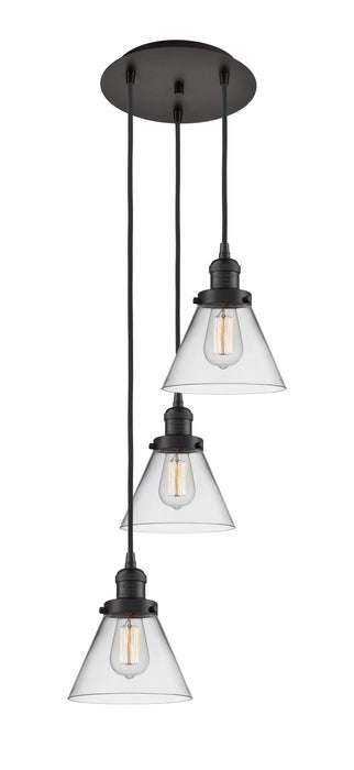 Innovations 113F-3P-OB-G42 Three Light Pendant, Oil Rubbed Bronze