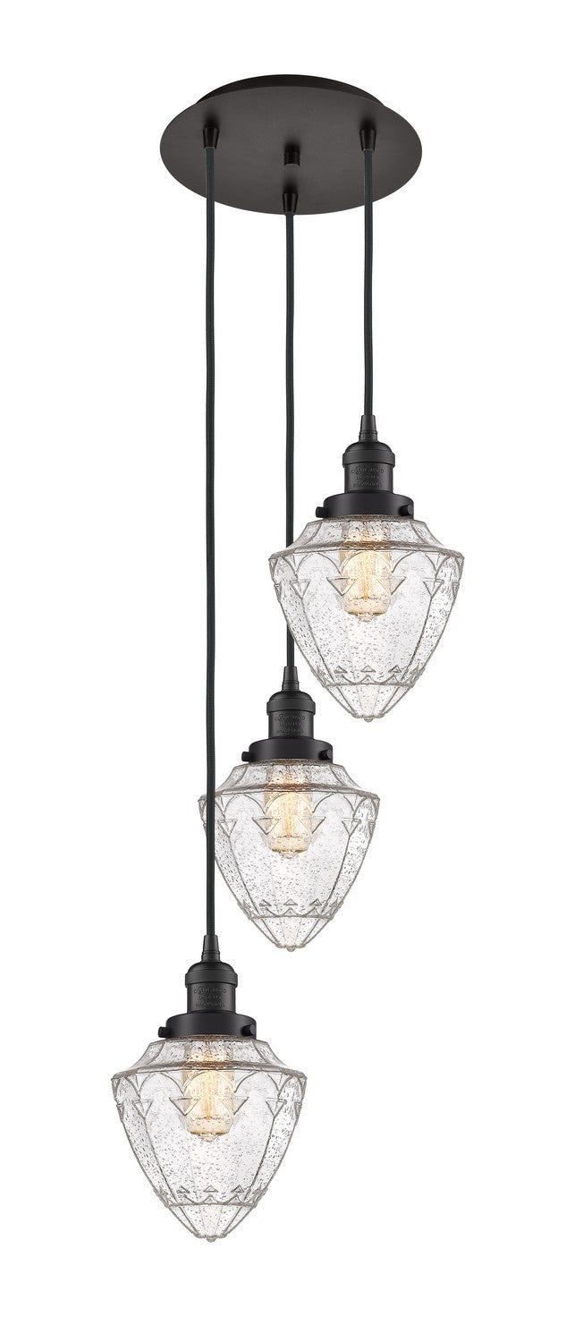 Innovations 113F-3P-OB-G664-7 Three Light Pendant, Oil Rubbed Bronze