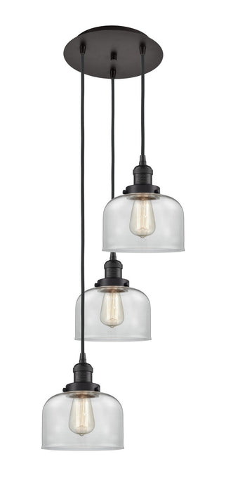 Innovations 113F-3P-OB-G72 Three Light Pendant, Oil Rubbed Bronze