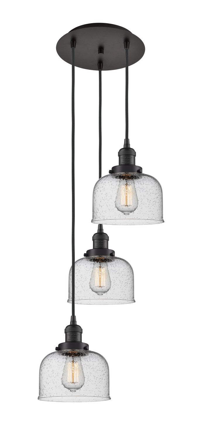 Innovations 113F-3P-OB-G74 Three Light Pendant, Oil Rubbed Bronze