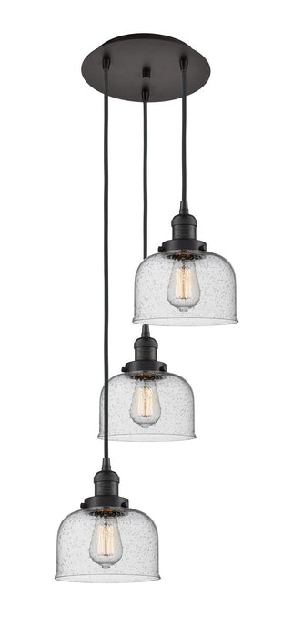 Innovations 113F-3P-OB-G74 Three Light Pendant, Oil Rubbed Bronze