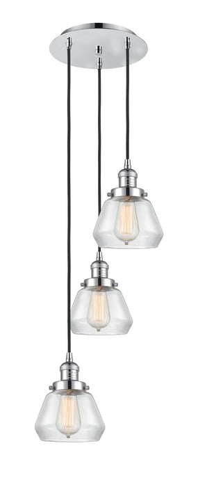 Innovations 113F-3P-PC-G172 Three Light Pendant, Polished Chrome