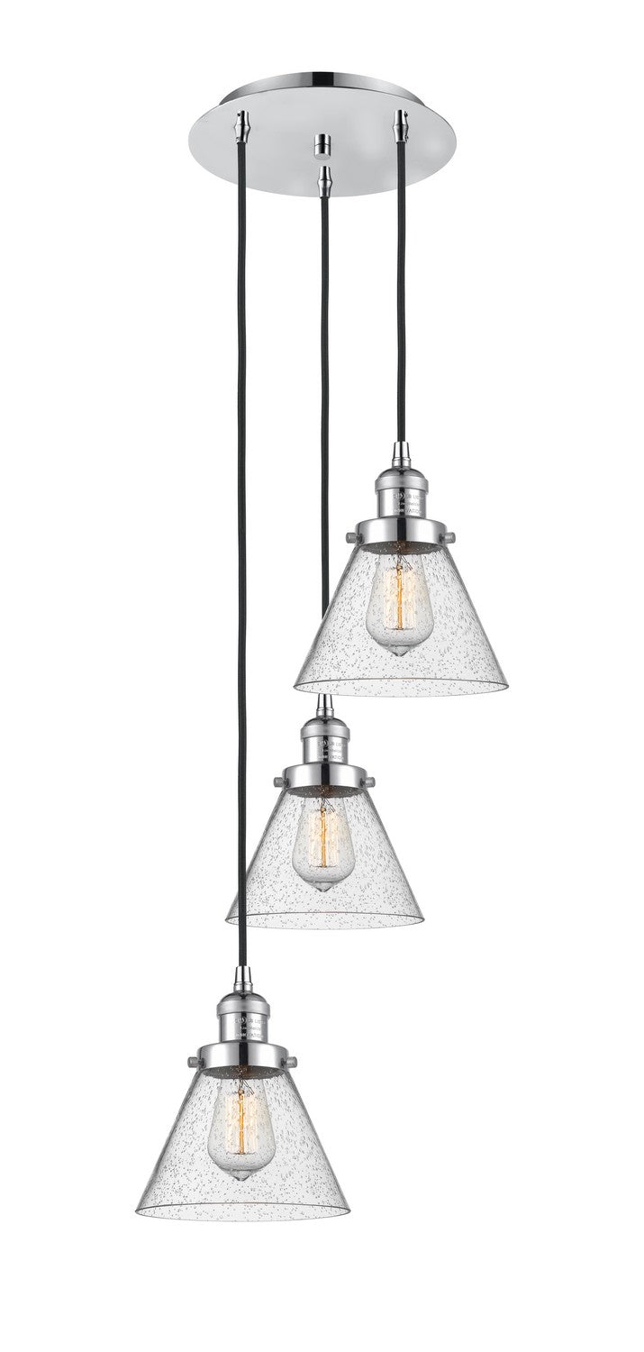 Innovations 113F-3P-PC-G44 Three Light Pendant, Polished Chrome