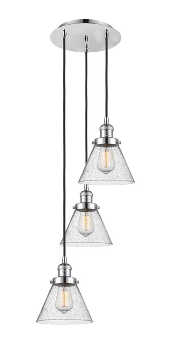 Innovations 113F-3P-PC-G44 Three Light Pendant, Polished Chrome