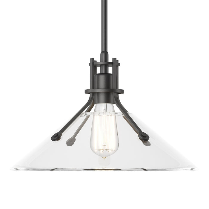 Hubbardton Forge 134553-SKT-MULT-10-ZM0686 One Light Pendant, Black