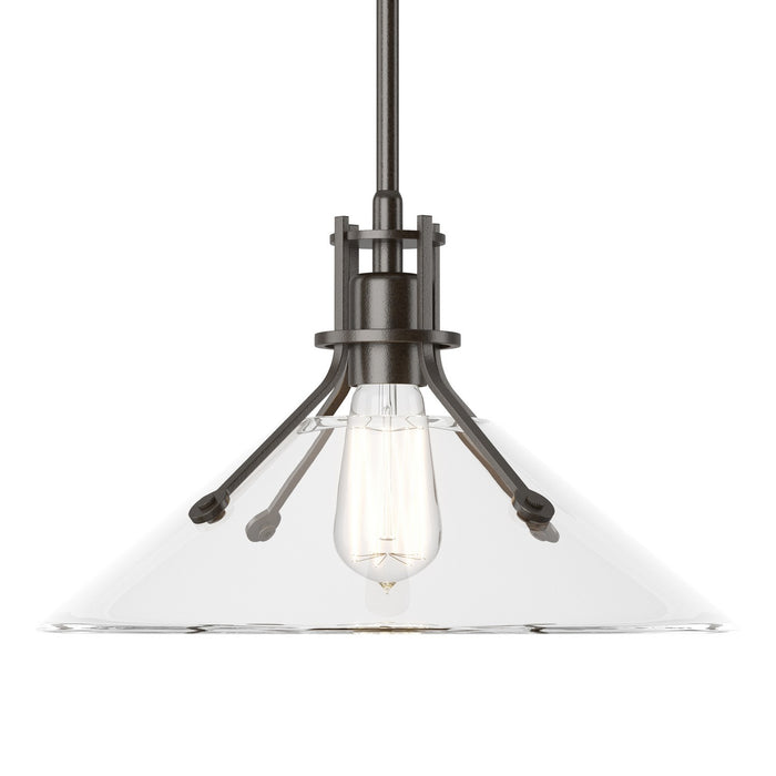 Hubbardton Forge 134553-SKT-MULT-14-ZM0686 One Light Pendant, Oil Rubbed Bronze