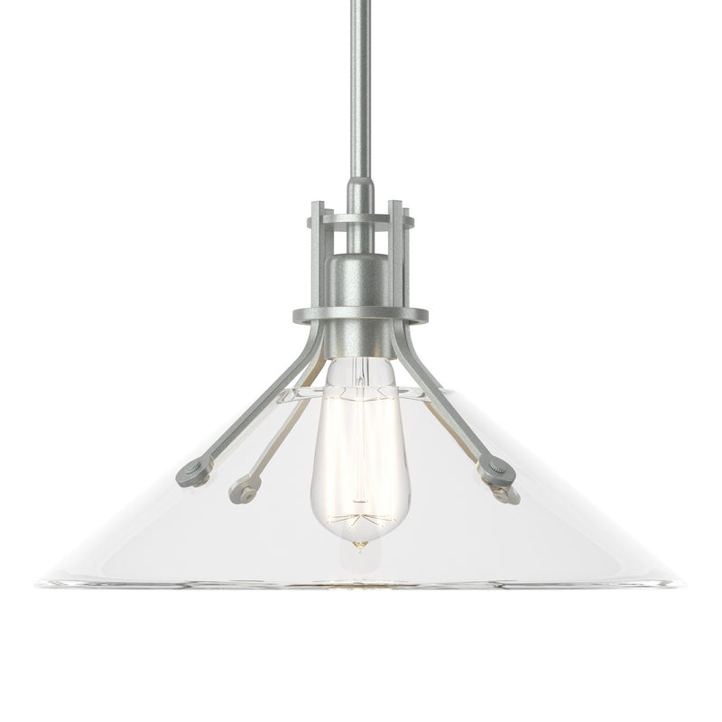 Hubbardton Forge 134553-SKT-MULT-82-ZM0686 One Light Pendant, Vintage Platinum