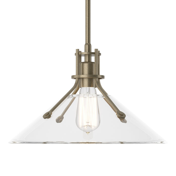 Hubbardton Forge 134553-SKT-MULT-84-ZM0686 One Light Pendant, Soft Gold