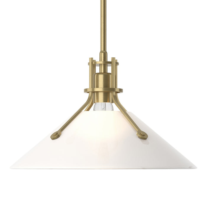 Hubbardton Forge 134553-SKT-MULT-86-FD0686 One Light Pendant, Modern Brass