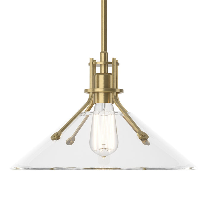 Hubbardton Forge 134553-SKT-MULT-86-ZM0686 One Light Pendant, Modern Brass