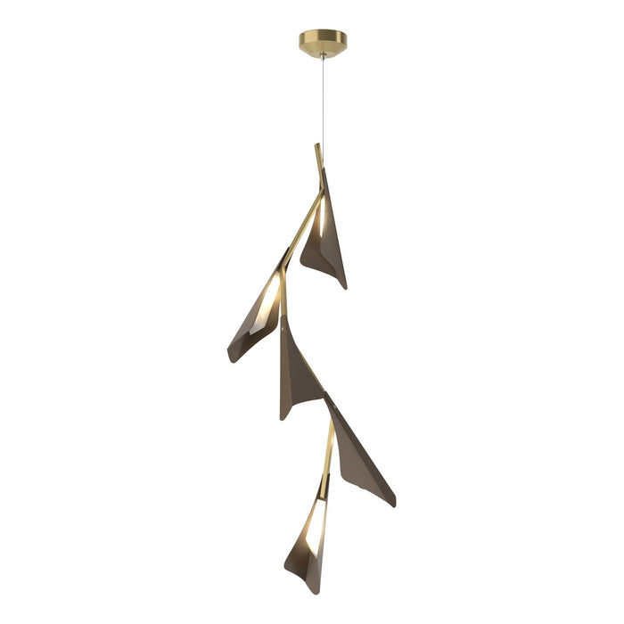 Hubbardton Forge 135006-LED-STND-86-05 LED Pendant, Modern Brass