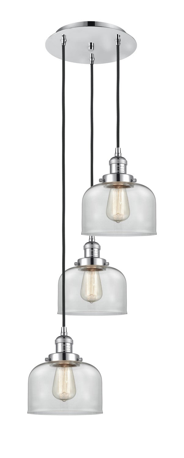 Innovations 113F-3P-PC-G72 Three Light Pendant, Polished Chrome