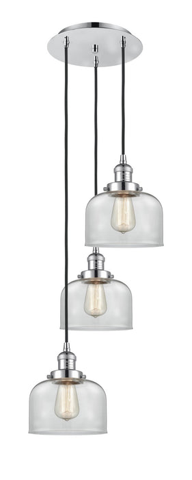 Innovations 113F-3P-PC-G72 Three Light Pendant, Polished Chrome