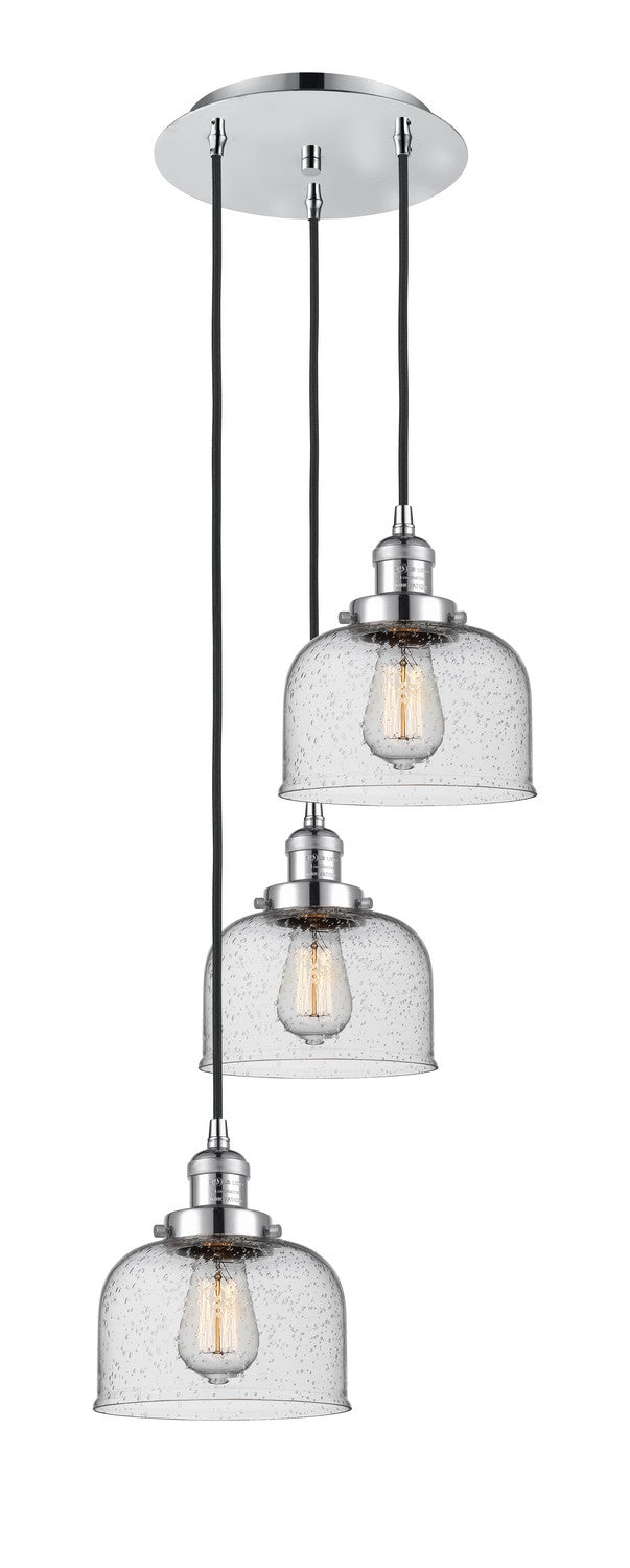Innovations 113F-3P-PC-G74 Three Light Pendant, Polished Chrome