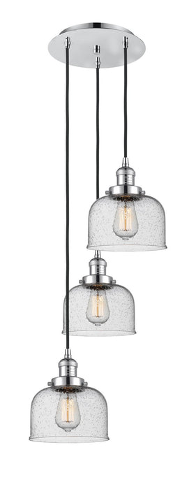 Innovations 113F-3P-PC-G74 Three Light Pendant, Polished Chrome