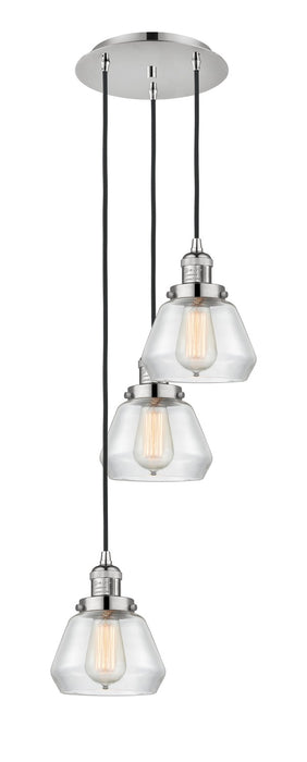 Innovations 113F-3P-PN-G172 Three Light Pendant, Polished Nickel