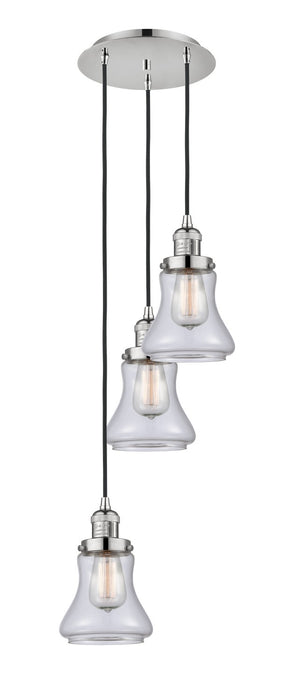 Innovations 113F-3P-PN-G192 Three Light Pendant, Polished Nickel