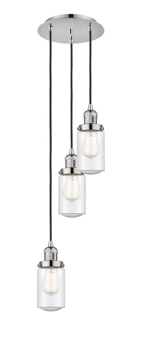 Innovations 113F-3P-PN-G314 Three Light Pendant, Polished Nickel