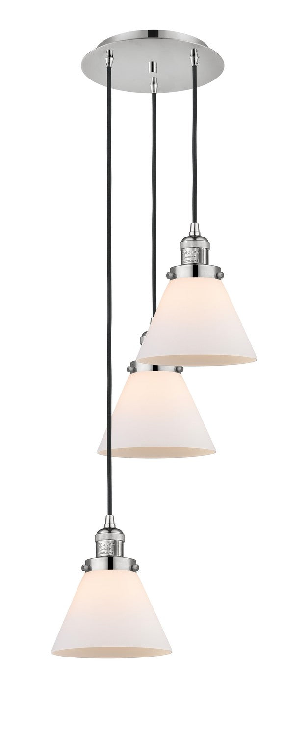 Innovations 113F-3P-PN-G41 Three Light Pendant, Polished Nickel