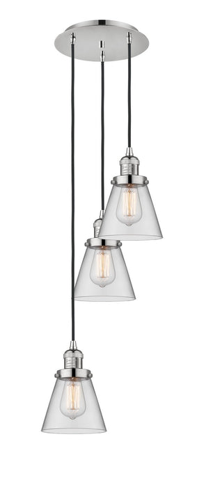 Innovations 113F-3P-PN-G62 Three Light Pendant, Polished Nickel