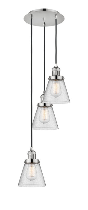Innovations 113F-3P-PN-G64 Three Light Pendant, Polished Nickel