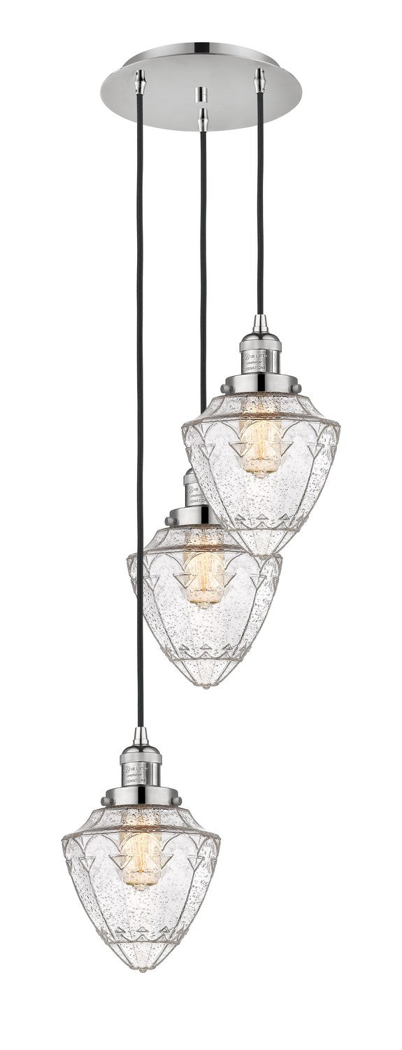 Innovations 113F-3P-PN-G664-7 Three Light Pendant, Polished Nickel