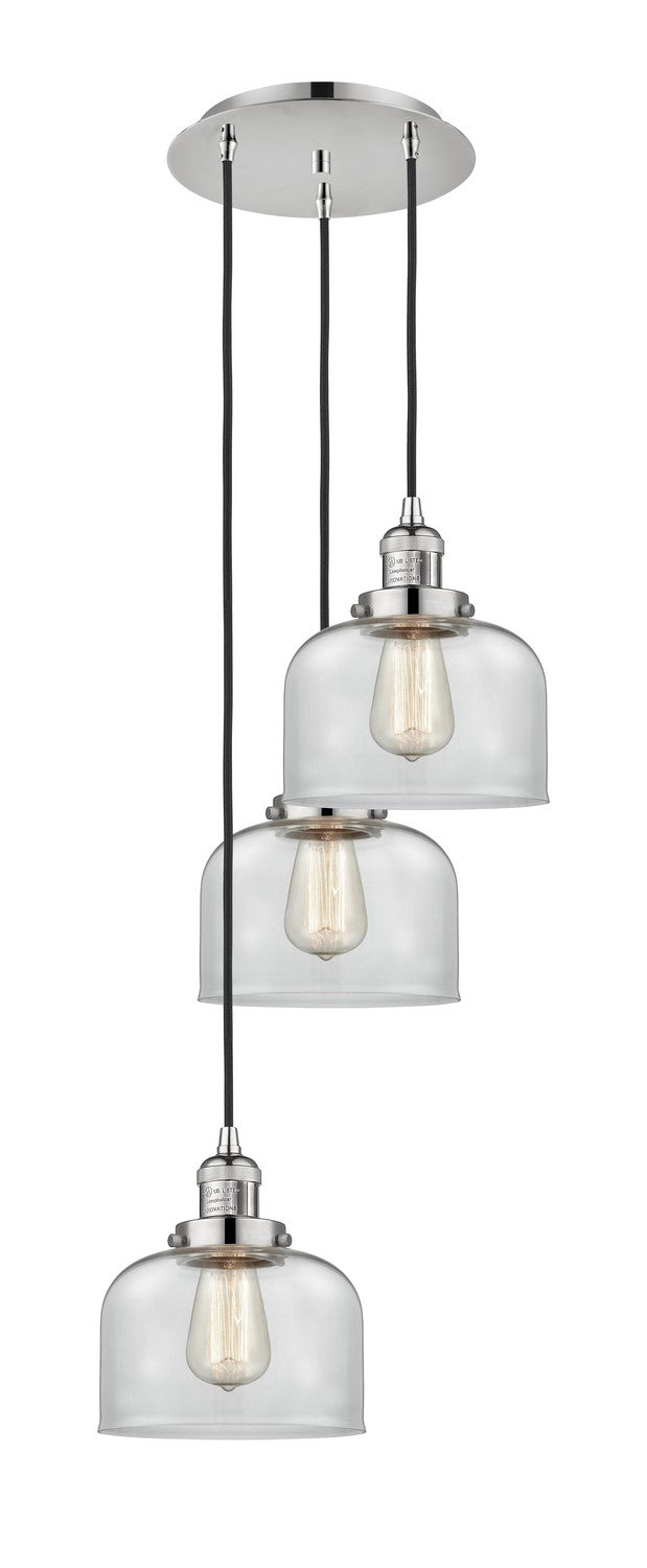 Innovations 113F-3P-PN-G72 Three Light Pendant, Polished Nickel