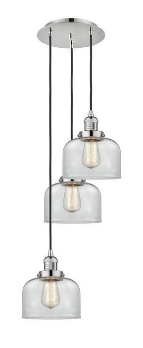 Innovations 113F-3P-PN-G72 Three Light Pendant, Polished Nickel