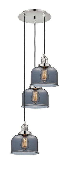 Innovations 113F-3P-PN-G73 Three Light Pendant, Polished Nickel