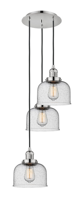 Innovations 113F-3P-PN-G74 Three Light Pendant, Polished Nickel