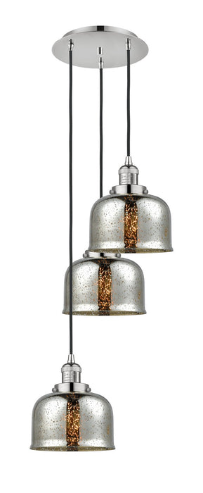 Innovations 113F-3P-PN-G78 Three Light Pendant, Polished Nickel