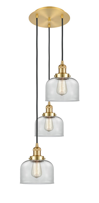 Innovations 113F-3P-SG-G72 Three Light Pendant, Satin Gold