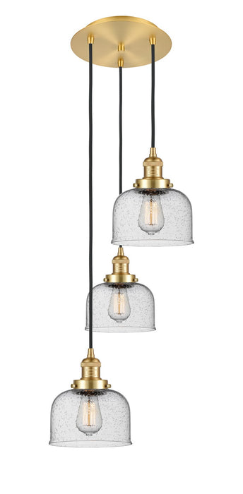 Innovations 113F-3P-SG-G74 Three Light Pendant, Satin Gold