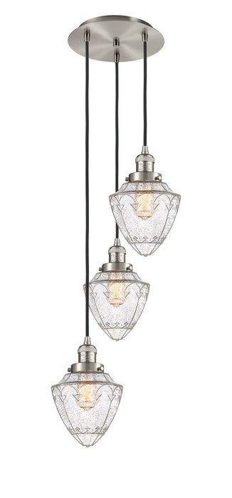 Innovations 113F-3P-SN-G664-7 Three Light Pendant, Brushed Satin Nickel