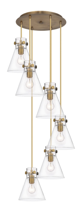 Innovations 116-410-1PS-BB-G411-8CL Six Light Pendant, Brushed Brass