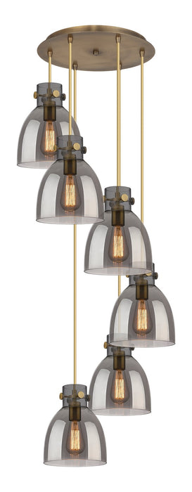 Innovations 116-410-1PS-BB-G412-8SM Five Light Pendant, Brushed Brass