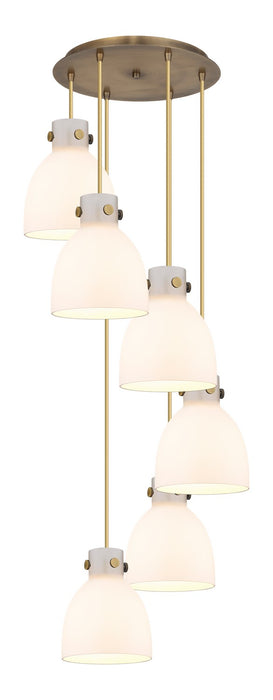 Innovations 116-410-1PS-BB-G412-8WH Eight Light Pendant, Brushed Brass