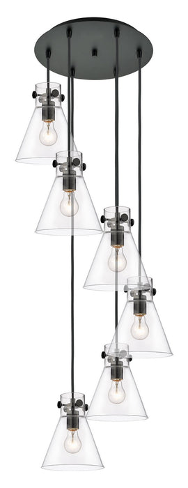 Innovations 116-410-1PS-BK-G411-8CL Three Light Pendant, Matte Black