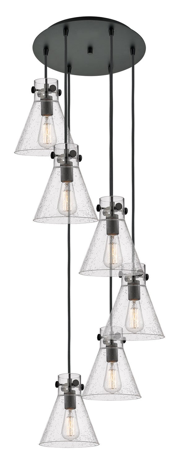 Innovations 116-410-1PS-BK-G411-8SDY Six Light Pendant, Matte Black