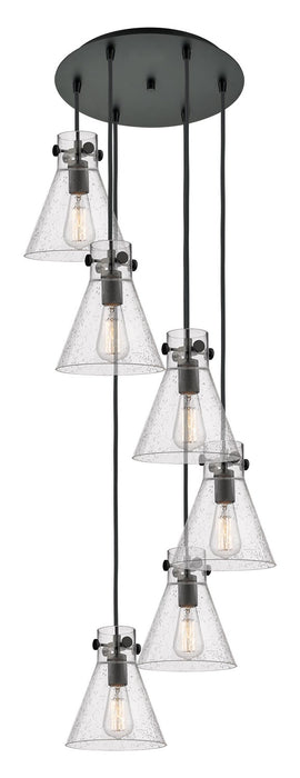 Innovations 116-410-1PS-BK-G411-8SDY Six Light Pendant, Matte Black