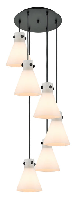 Innovations 116-410-1PS-BK-G411-8WH Two Light Pendant, Matte Black