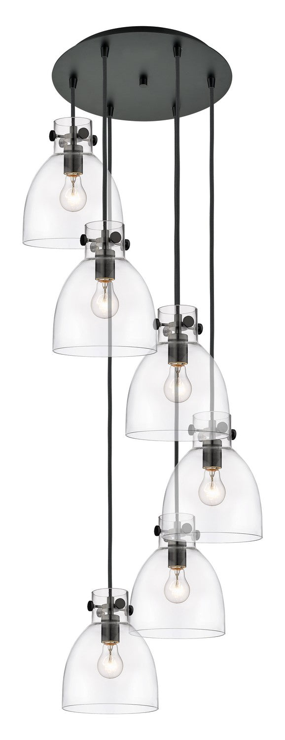 Innovations 116-410-1PS-BK-G412-8CL Six Light Pendant, Matte Black