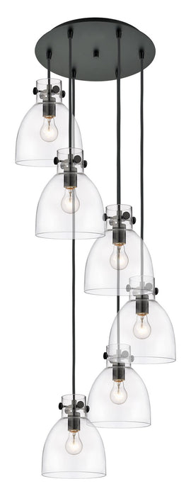 Innovations 116-410-1PS-BK-G412-8CL Six Light Pendant, Matte Black
