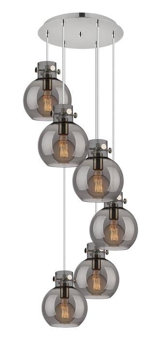 Innovations 116-410-1PS-PN-G410-8SM Four Light Pendant, Polished Nickel