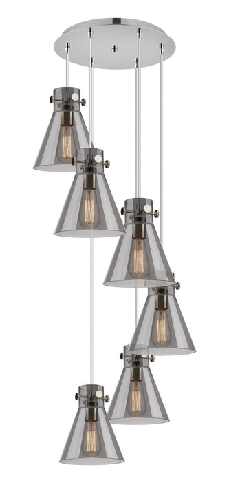 Innovations 116-410-1PS-PN-G411-8SM Seven Light Pendant, Polished Nickel