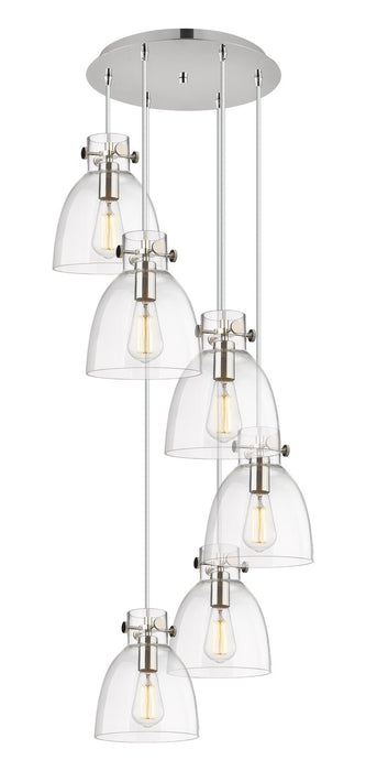 Innovations 116-410-1PS-PN-G412-8CL Three Light Pendant, Polished Nickel