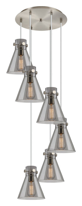 Innovations 116-410-1PS-SN-G411-8SM Four Light Pendant, Brushed Satin Nickel