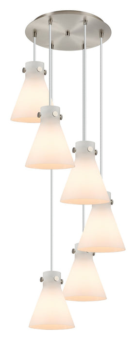 Innovations 116-410-1PS-SN-G411-8WH Seven Light Pendant, Brushed Satin Nickel