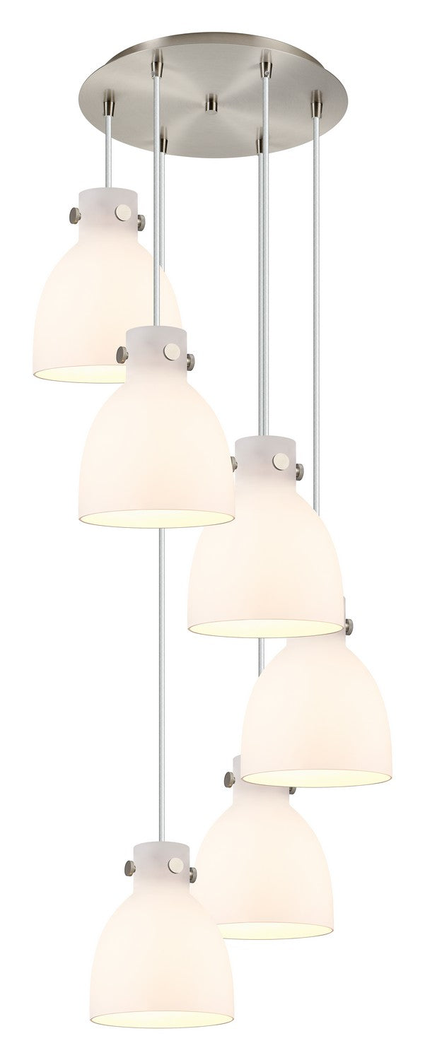 Innovations 116-410-1PS-SN-G412-8WH Nine Light Pendant, Brushed Satin Nickel